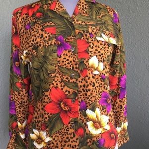 Animal/Floral Print Blouse